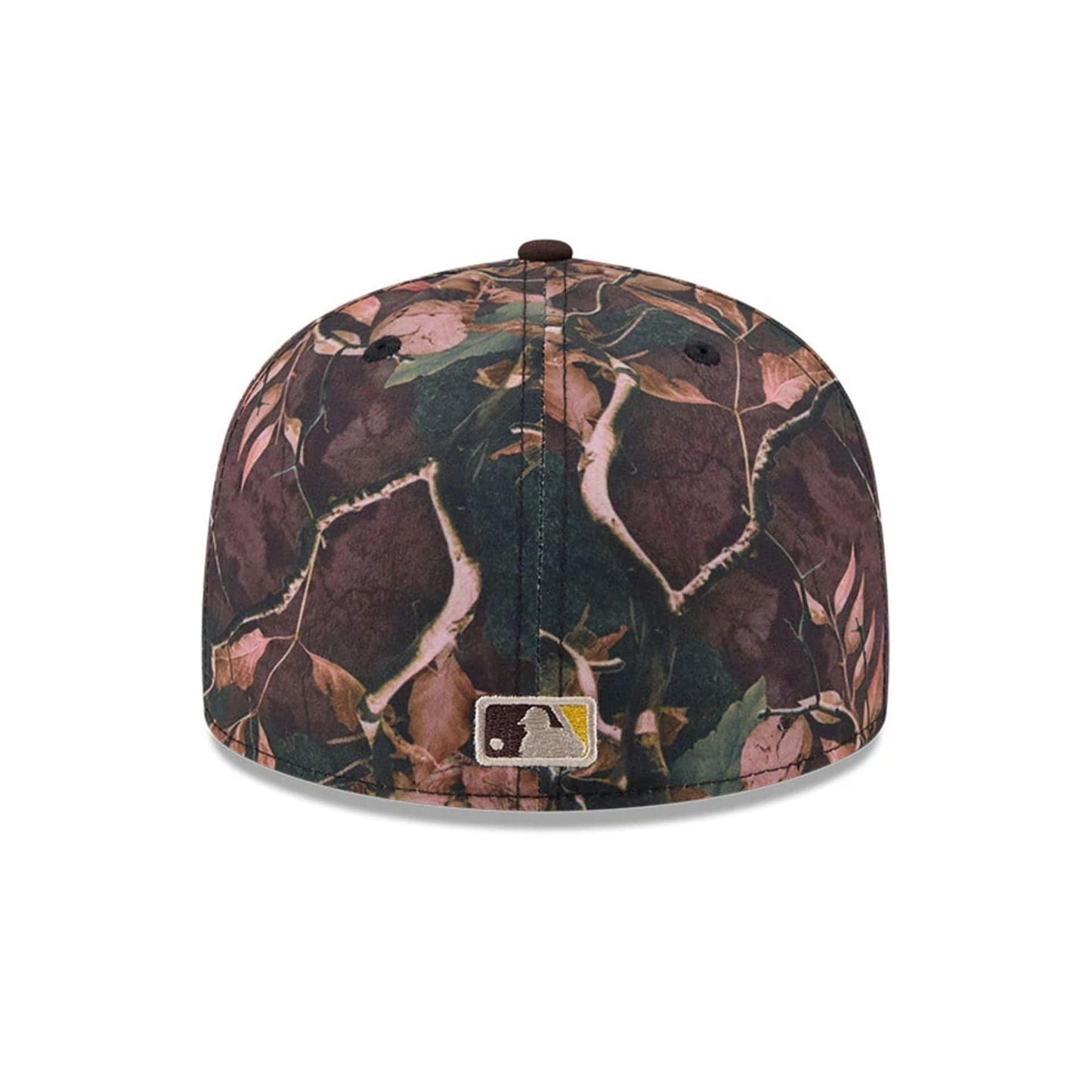 Pictured is this MLB Leaves San Diego Padres 59FIFTY Fitted cap in dark brown. 7
