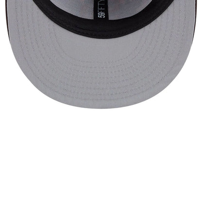 Pictured is this MLB Leaves San Diego Padres 59FIFTY Fitted cap in dark brown. 2