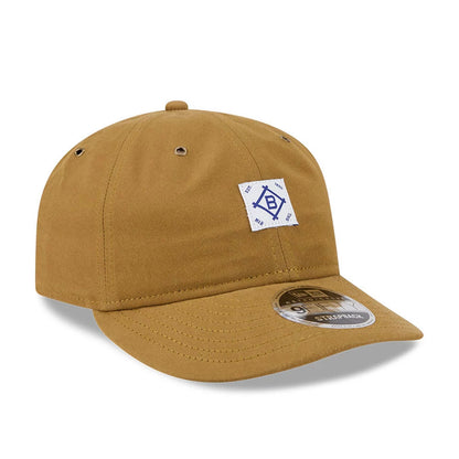 Pictured is this MLB Brushed Brooklyn Dodgers Retro Crown 9FIFTY cap in Dark Beige. 4