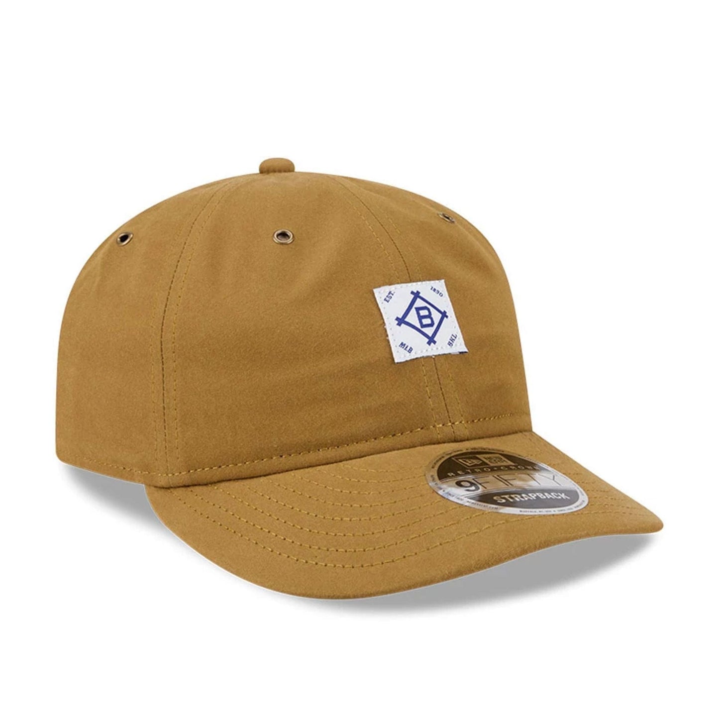 Pictured is this MLB Brushed Brooklyn Dodgers Retro Crown 9FIFTY cap in Dark Beige. 4