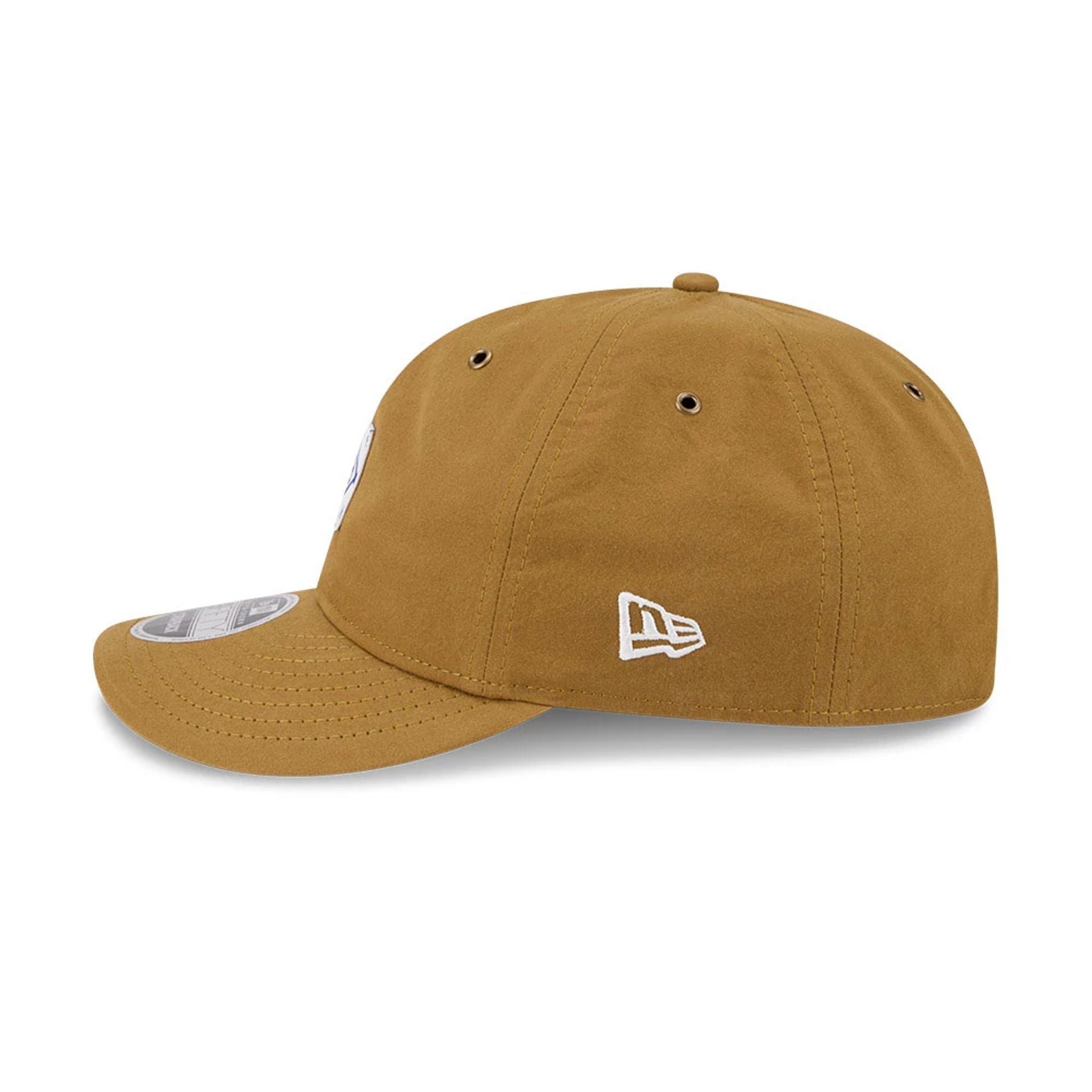 Pictured is this MLB Brushed Brooklyn Dodgers Retro Crown 9FIFTY cap in Dark Beige. 5