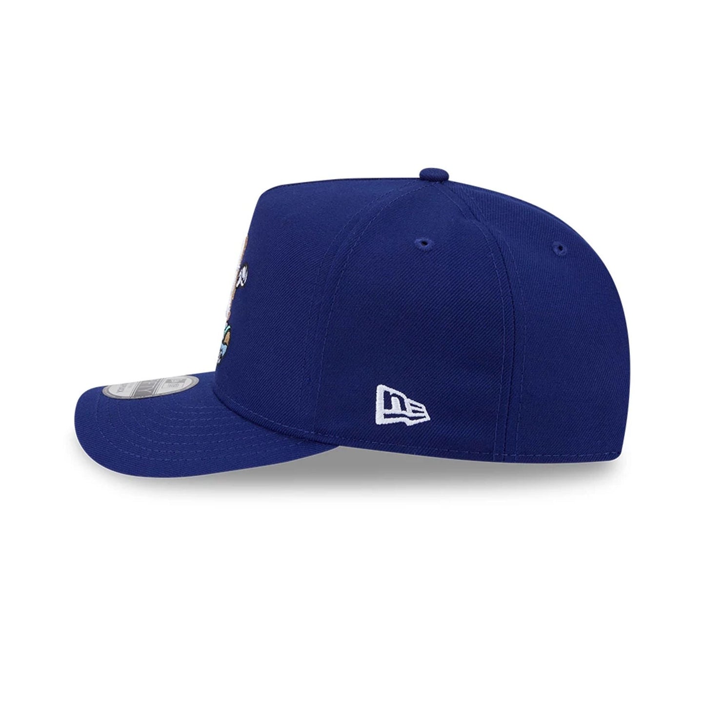 Pictured is this MLB Cartoon LA Dodgers 9FIFTY A-Frame Snapback cap in dark blue. 5
