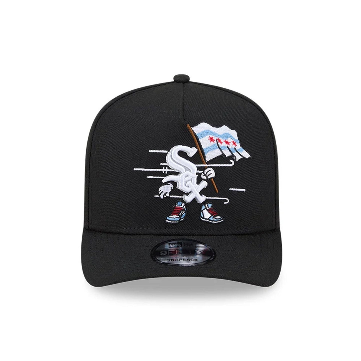 Pictured is this MLB Cartoon Chicago White Sox 9FIFTY A-Frame Snapback cap in black. 3