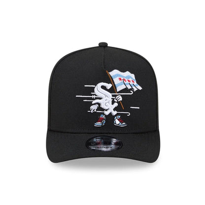 Pictured is this MLB Cartoon Chicago White Sox 9FIFTY A-Frame Snapback cap in black. 3