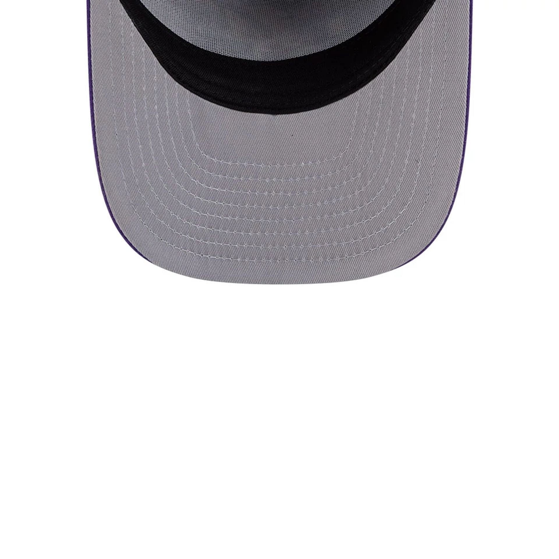 Pictured is this NBA Cartoon LA Lakers 9FIFTY A-Frame Snapback cap in purple. 2