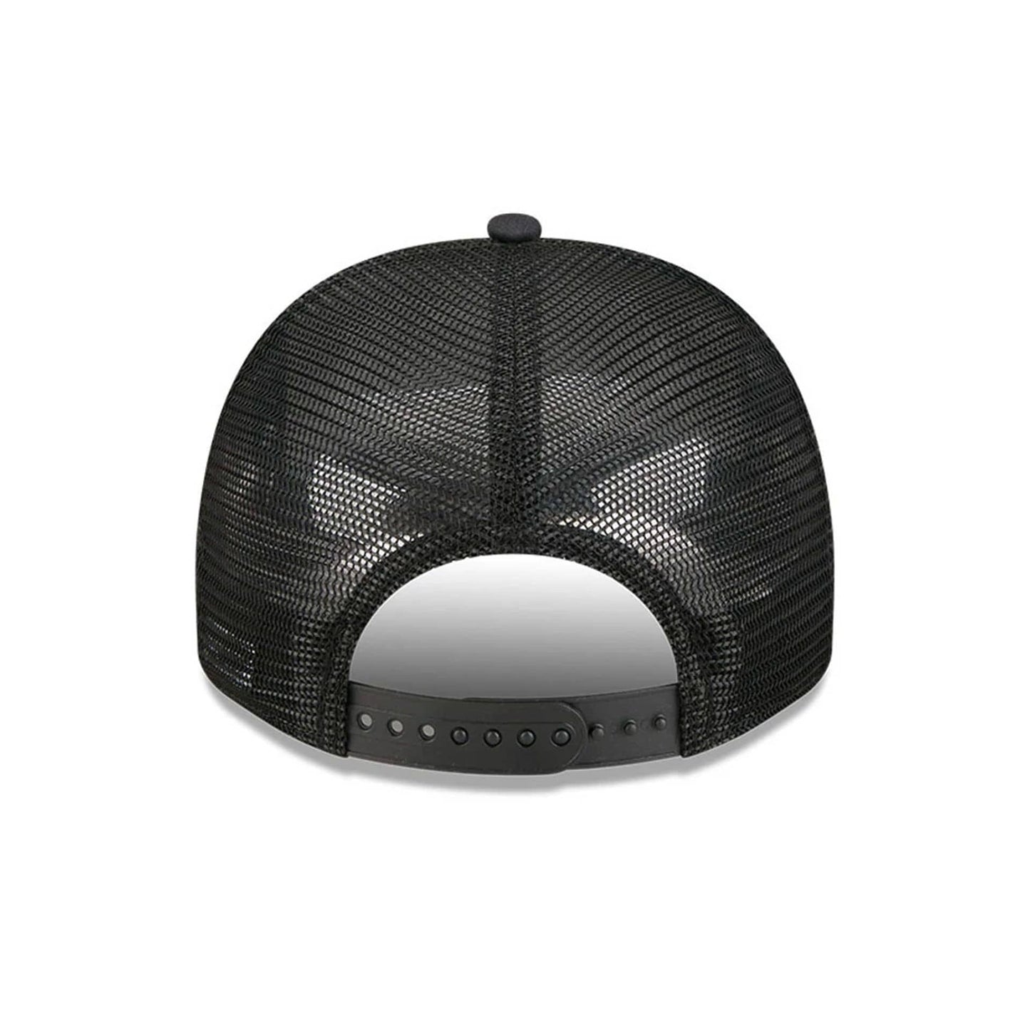 Pictured is this MLB Washed LA Dodgers 9FIFTY A-Frame Trucker cap in black. 7