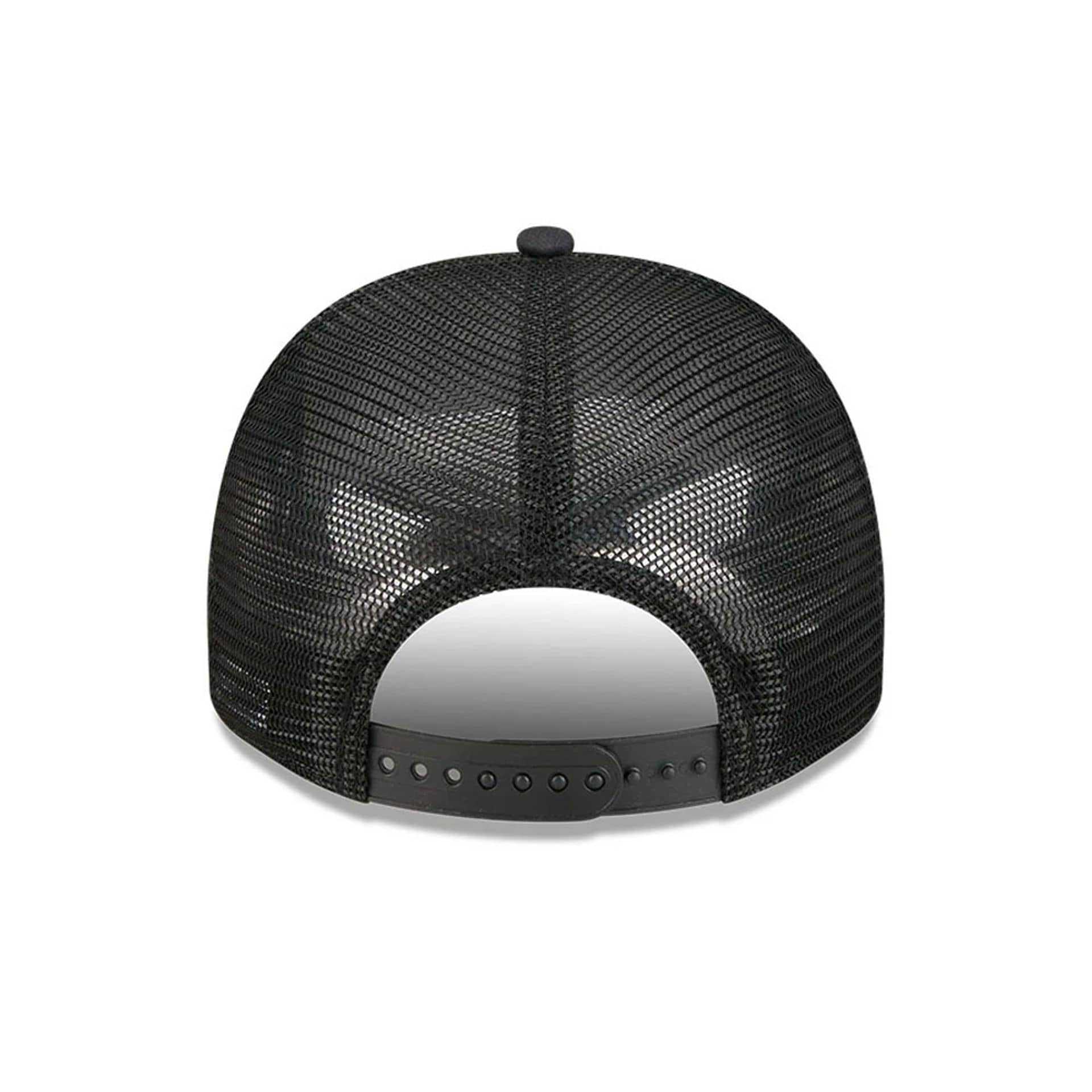 Pictured is this MLB Washed LA Dodgers 9FIFTY A-Frame Trucker cap in black. 7