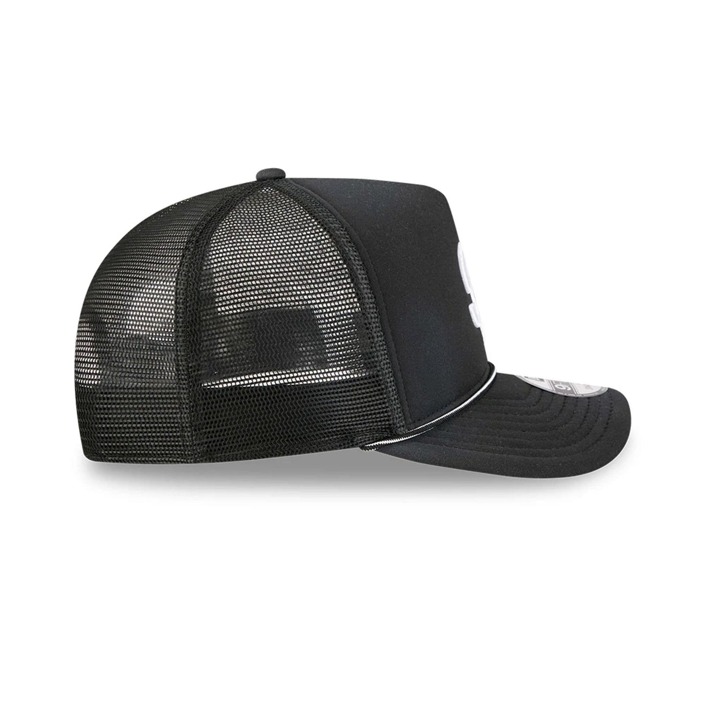 Pictured is this MLB Washed San Diego Padres 9FIFTY A-Frame Trucker cap in black. 6
