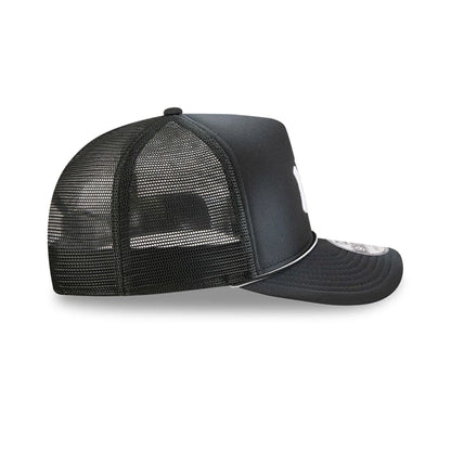 Pictured is this MLB Washed New York Yankees 9FIFTY A-Frame Trucker cap in black. 6