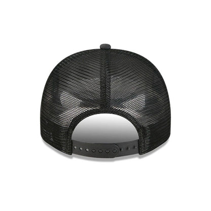 Pictured is this NBA Washed Boston Celtics 9FIFTY A-Frame Trucker cap in black. 7