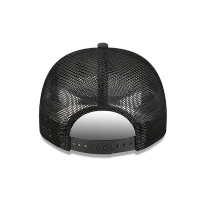 Pictured is this NBA Washed Boston Celtics 9FIFTY A-Frame Trucker cap in black. 7