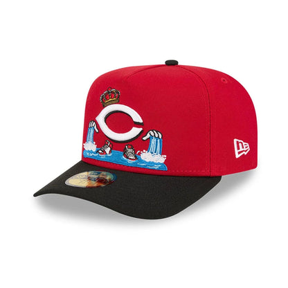Pictured is this MLB Cartoon Cincinnati Reds 59FIFTY A-Frame Fitted cap in red. 4