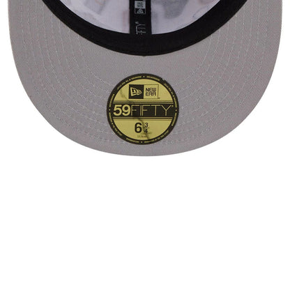 Pictured is this NBA All Over 59FIFTY Fitted cap in white. 2