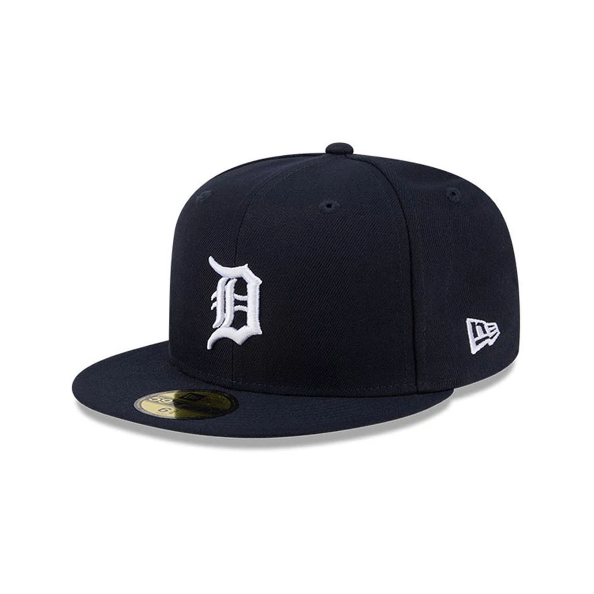 Pictured is this MLB Hidden Hit Detroit Tigers 59FIFTY Fitted cap in navy. 4
