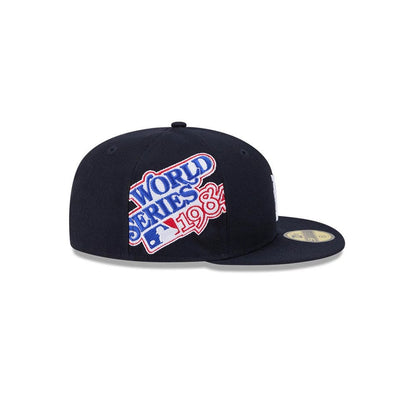 Pictured is this MLB Hidden Hit Detroit Tigers 59FIFTY Fitted cap in navy. 5