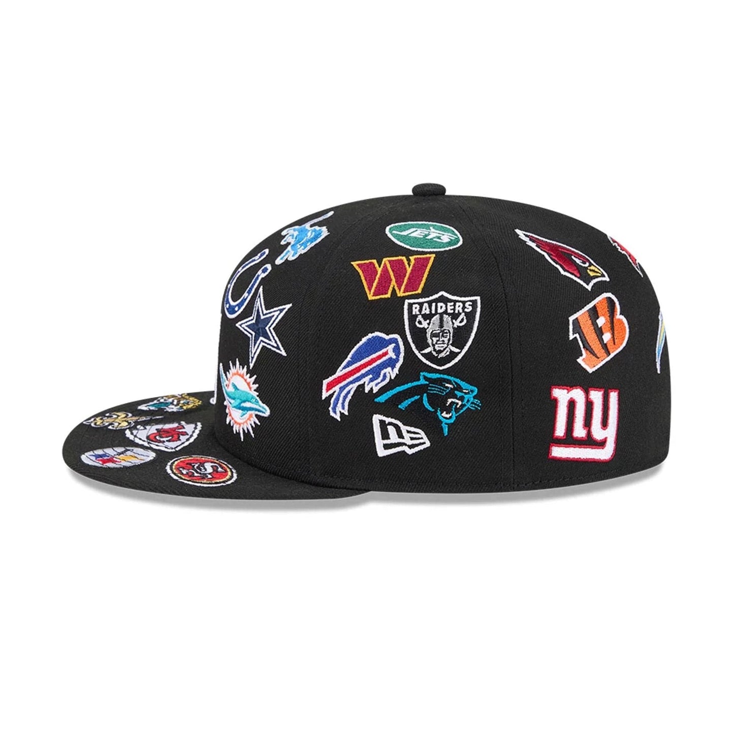 Pictured is this NFL All Over 59FIFTY Fitted cap in black. 5
