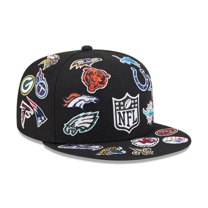 Pictured is this NFL All Over 59FIFTY Fitted cap in black. 4