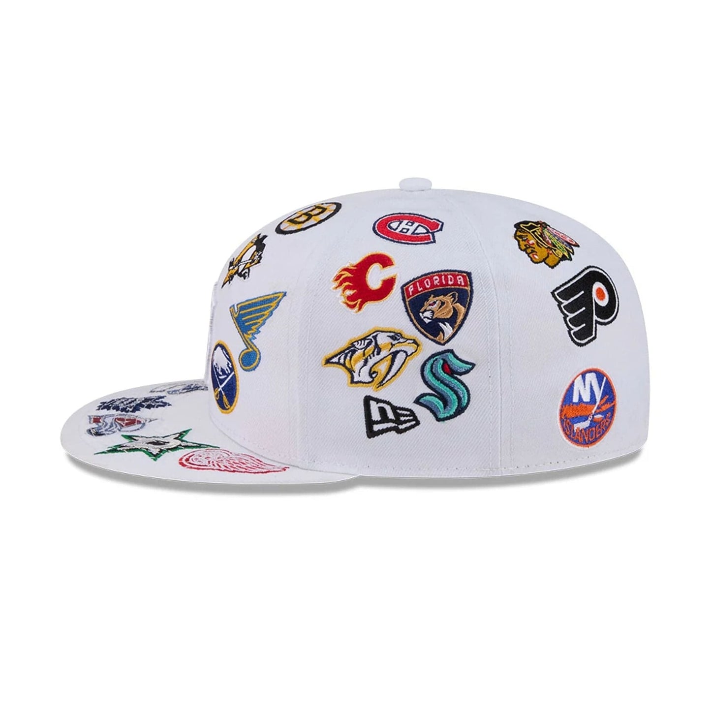 Pictured is this NHL All Over 59FIFTY Fitted cap in white. 5