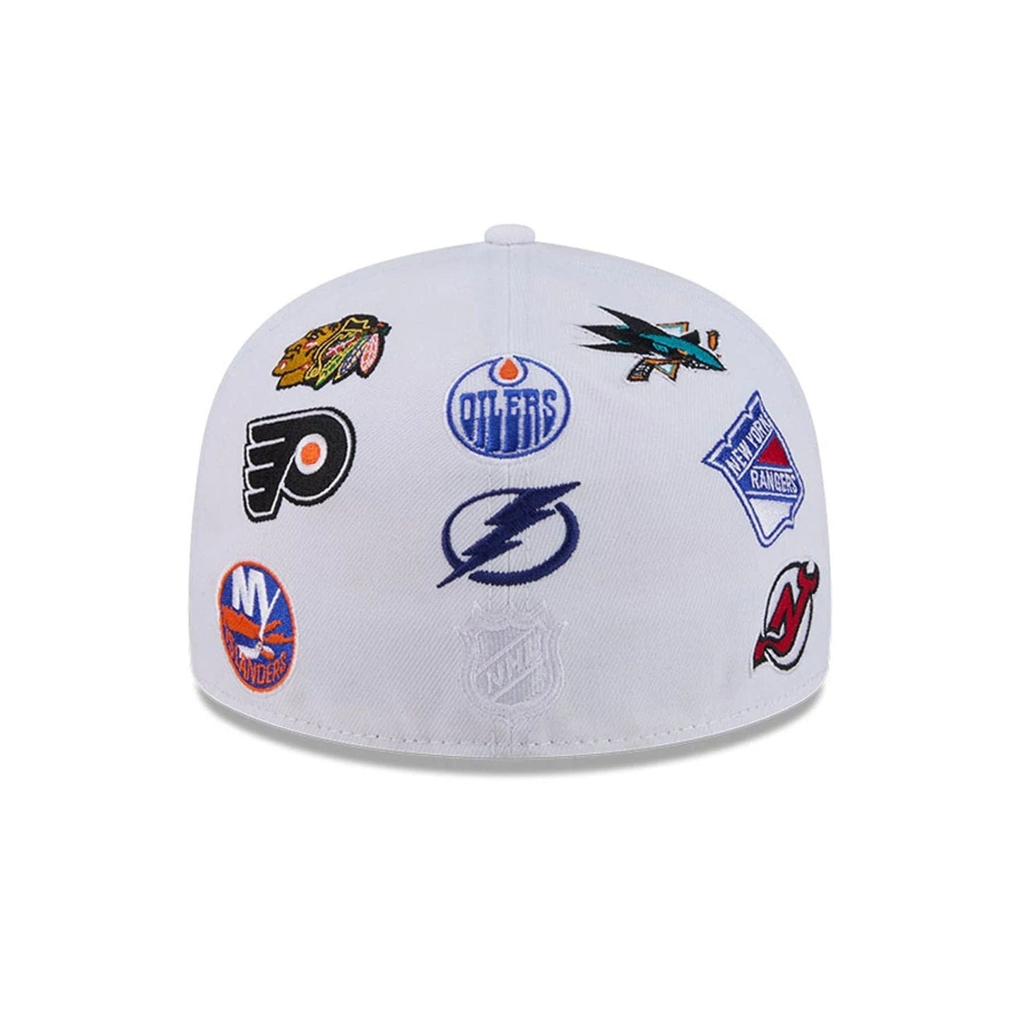 Pictured is this NHL All Over 59FIFTY Fitted cap in white. 7