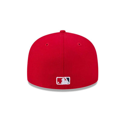 Pictured is this MLB Hidden Hit LA Angels 59FIFTY Fitted cap in red. 7