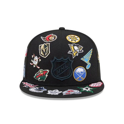 Pictured is this NHL All Over 59FIFTY Fitted cap in black. 3