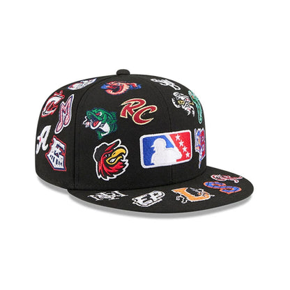 Pictured is this MiLB All Over 59FIFTY Fitted cap in black. 4