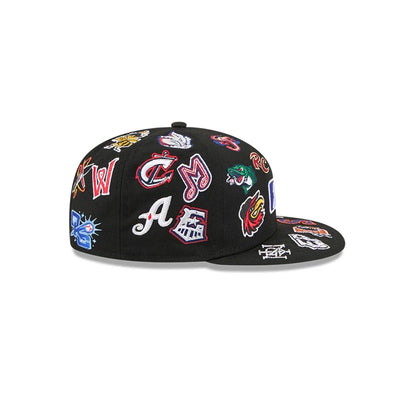 Pictured is this MiLB All Over 59FIFTY Fitted cap in black. 6