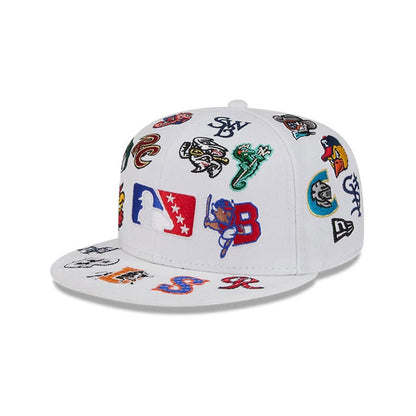 Pictured is this MiLB All Over 59FIFTY Fitted cap in white. 1