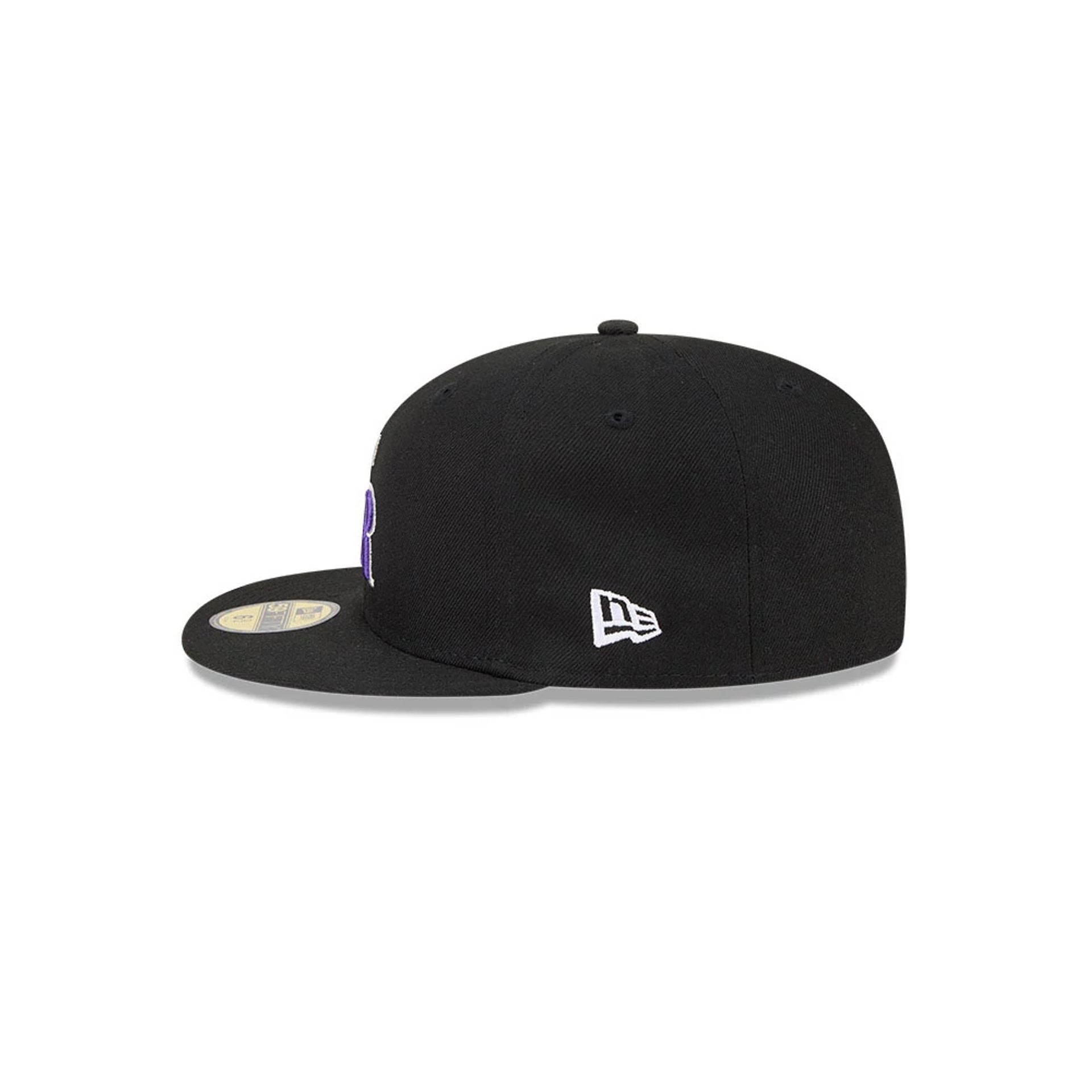 Pictured is this MLB Hidden Hit Colorado Rockies 59FIFTY Fitted cap in black. 6