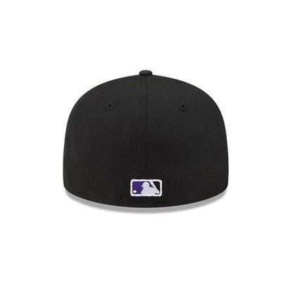 Pictured is this MLB Hidden Hit Colorado Rockies 59FIFTY Fitted cap in black. 7