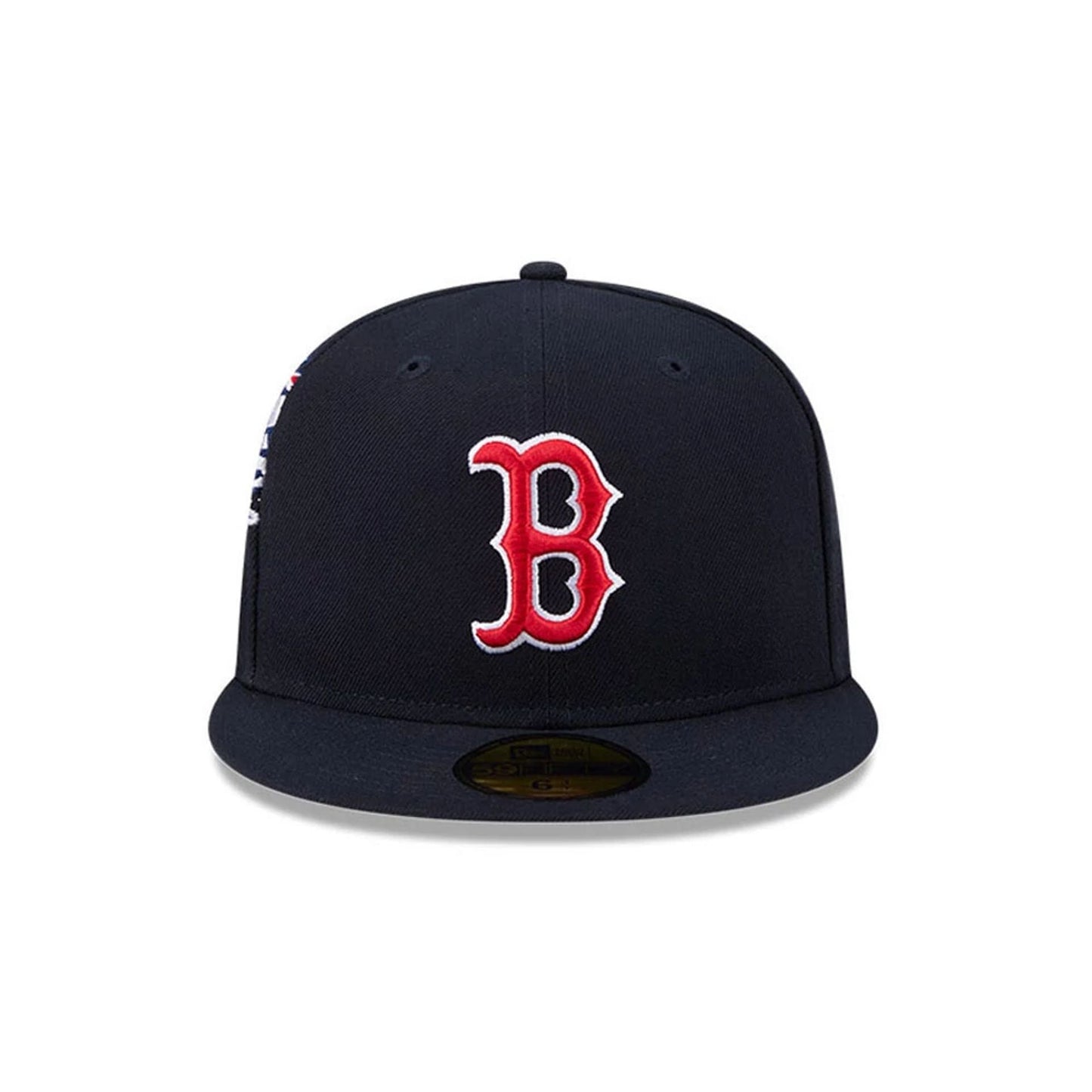 Pictured is this MLB Hidden Hit Boston Red Sox 59FIFTY Fitted cap in navy. 3