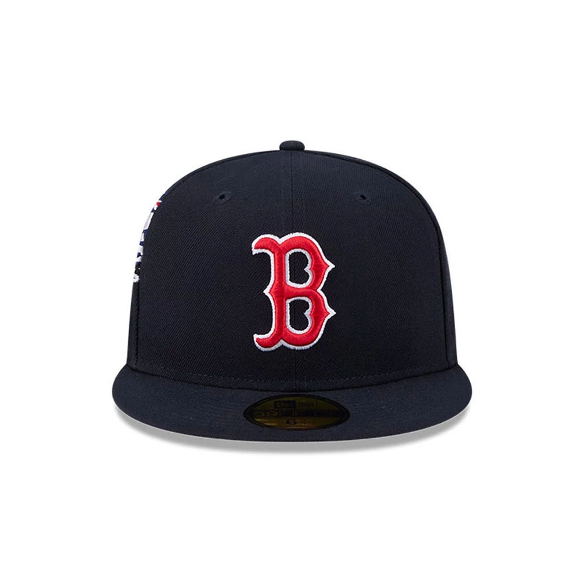 Pictured is this MLB Hidden Hit Boston Red Sox 59FIFTY Fitted cap in navy. 3