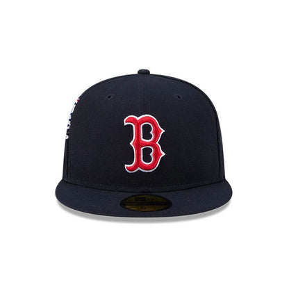 Pictured is this MLB Hidden Hit Boston Red Sox 59FIFTY Fitted cap in navy. 3