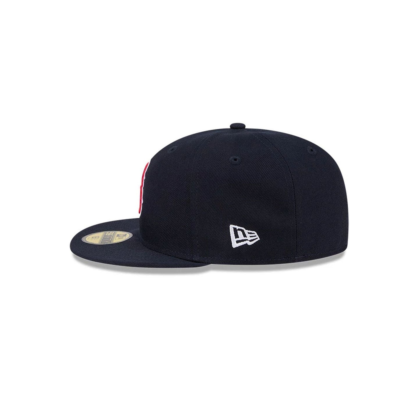 Pictured is this MLB Hidden Hit Boston Red Sox 59FIFTY Fitted cap in navy. 6