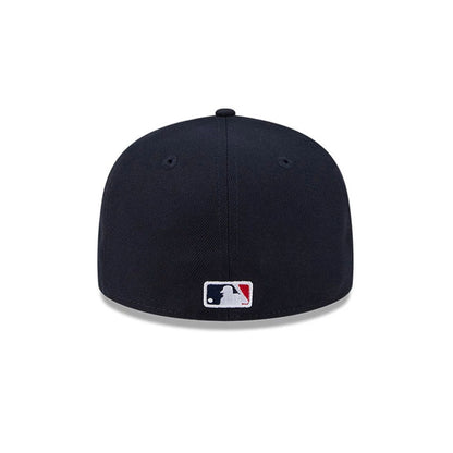 Pictured is this MLB Hidden Hit Boston Red Sox 59FIFTY Fitted cap in navy. 7