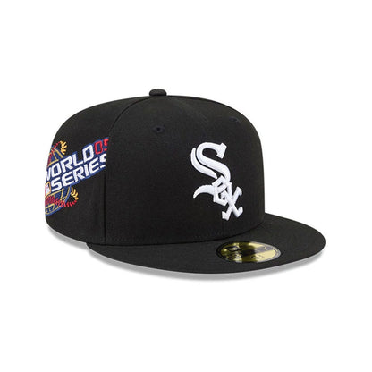 Pictured is this MLB Hidden Hit Chicago White Sox 59FIFTY Fitted cap in black. 1