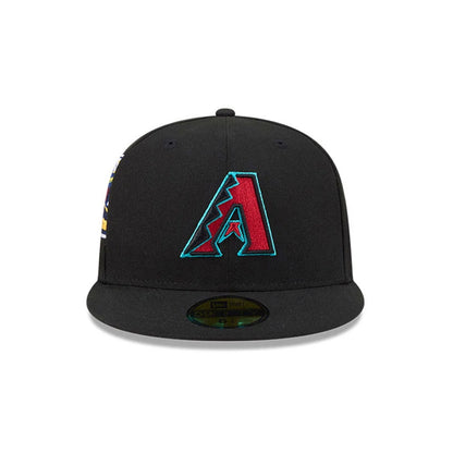 Pictured is this MLB Hidden Hit Arizona Diamondbacks 59FIFTY Fitted cap in black. 3