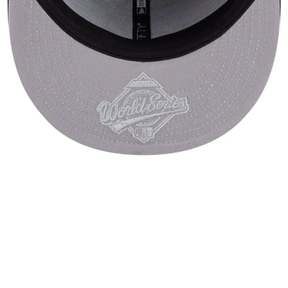 Pictured is this MLB Hidden Hit Atlanta Braves 59FIFTY Fitted cap in navy. 2