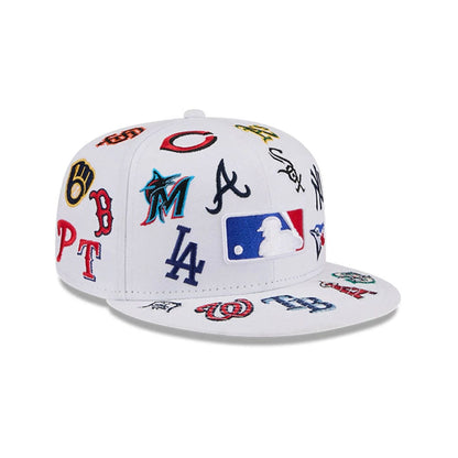 Pictured is this MLB All Over 59FIFTY Fitted cap in white. 9