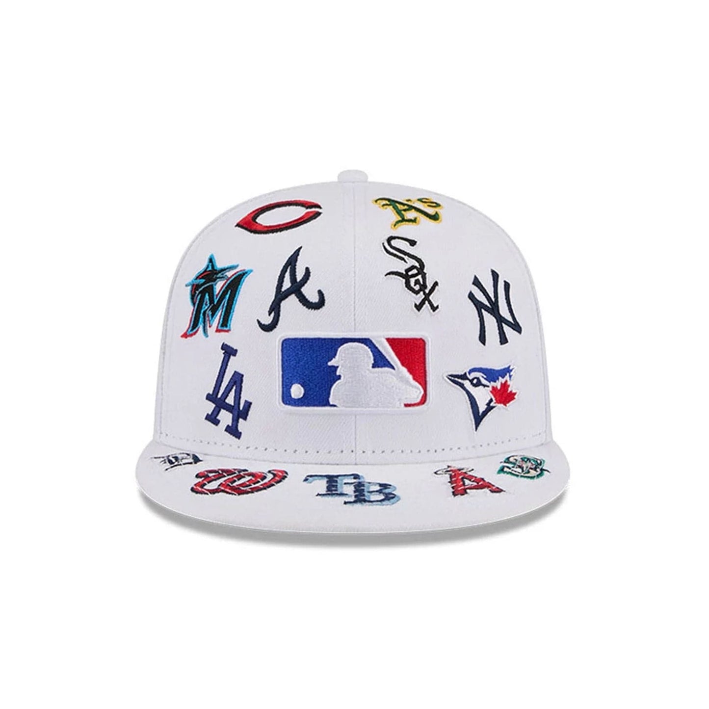 Pictured is this MLB All Over 59FIFTY Fitted cap in white. 3
