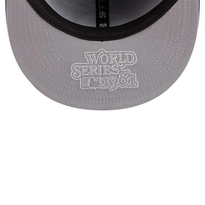 Pictured is this MLB Hidden Hit LA Dodgers 59FIFTY Fitted cap in dark blue. 2