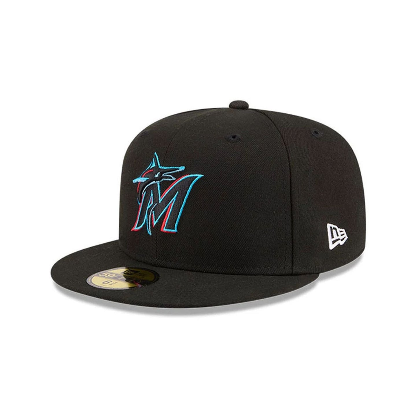 Pictured is this MLB Hidden Hit Miami Marlins 59FIFTY Fitted cap in black. 4