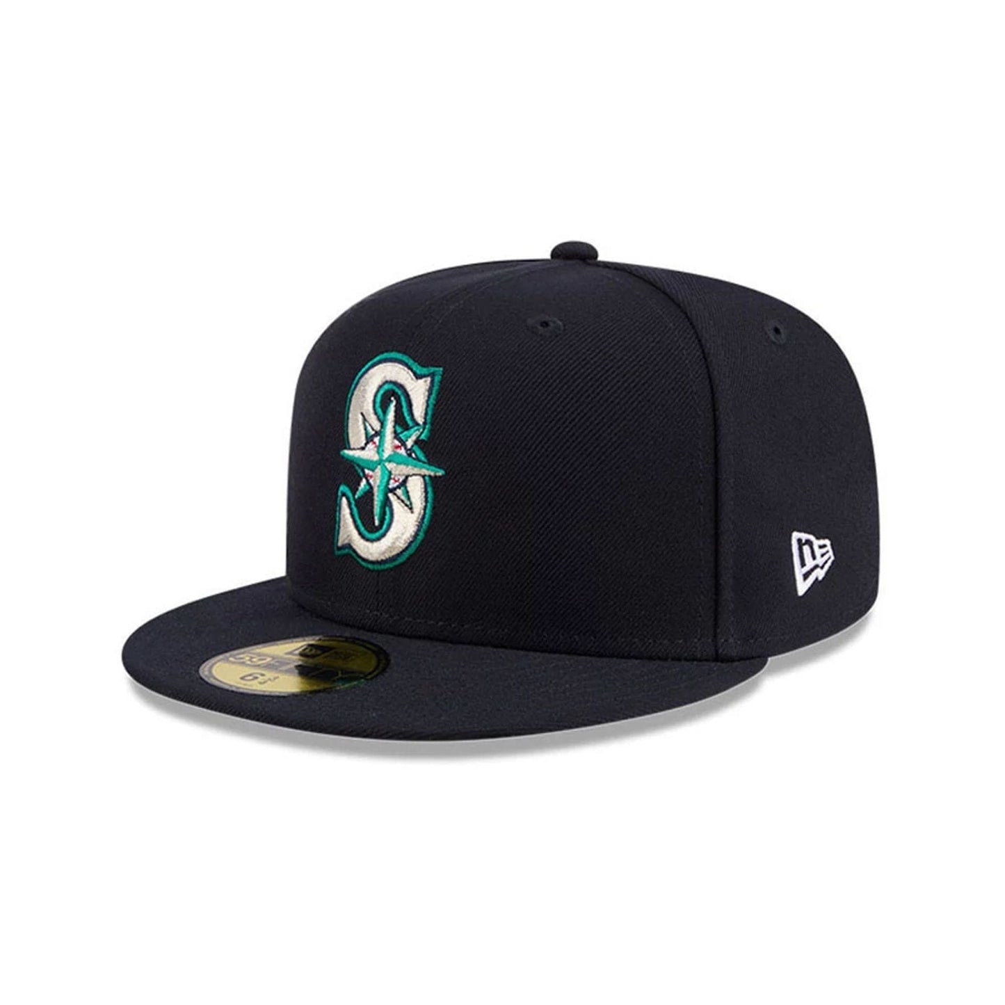 Pictured is this MLB Hidden Hit Seattle Mariners 59FIFTY Fitted cap in navy. 4