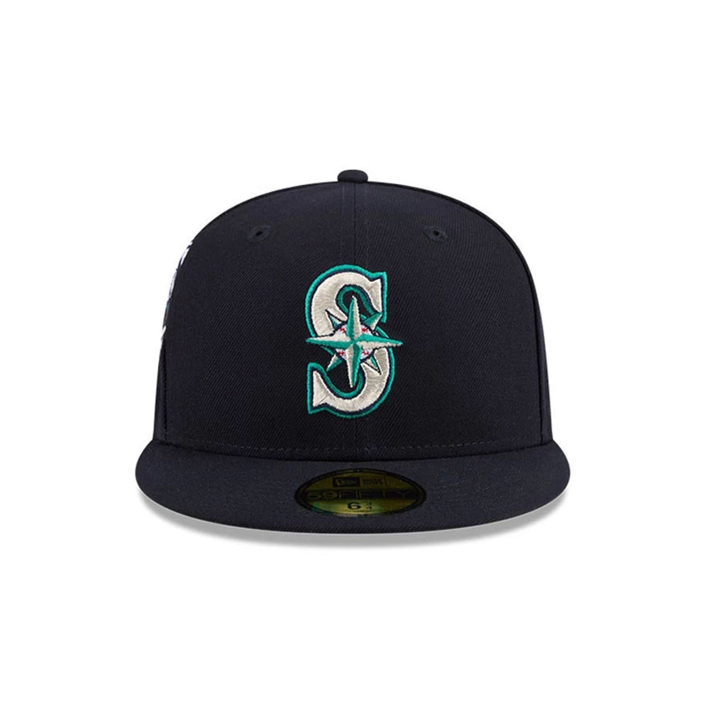 Pictured is this MLB Hidden Hit Seattle Mariners 59FIFTY Fitted cap in navy. 3