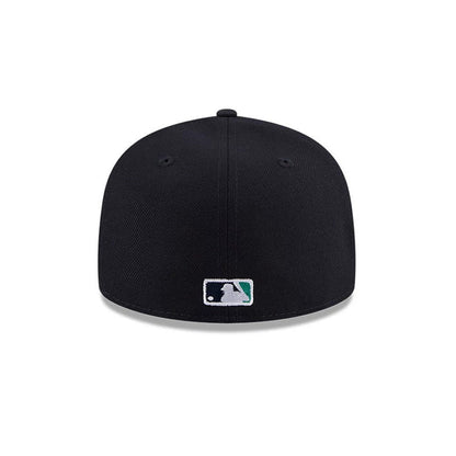 Pictured is this MLB Hidden Hit Seattle Mariners 59FIFTY Fitted cap in navy. 7