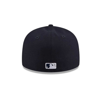 Pictured is this MLB Hidden Hit New York Yankees 59FIFTY Fitted cap in navy. 7
