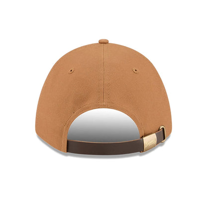 Pictured is this MLB Team Choice Atlanta Braves 9FORTY M-Crown cap in beige. 2