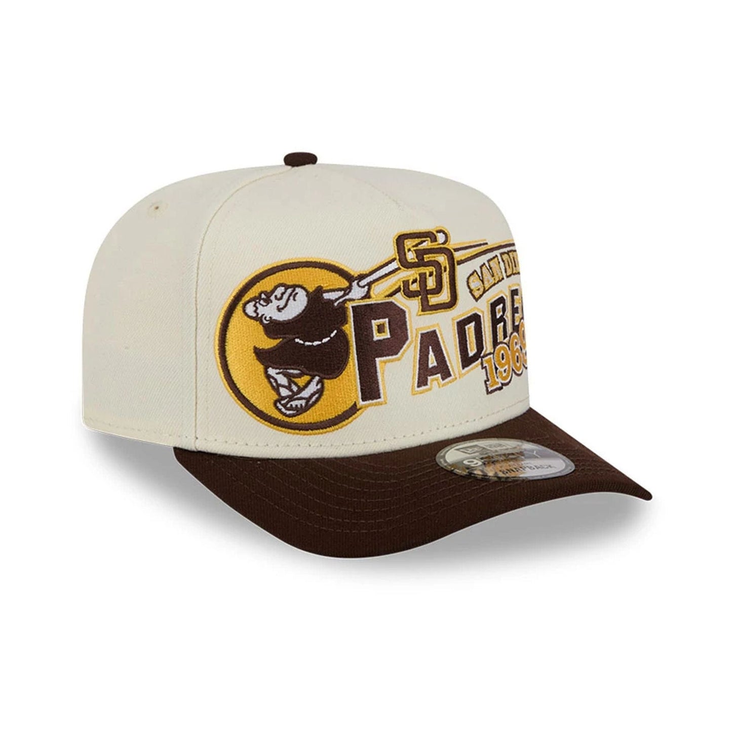 Pictured is this MLB Classic San Diego Padres 9FIFTY A-Frame Snapback cap in White. 4