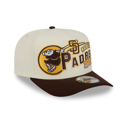 Pictured is this MLB Classic San Diego Padres 9FIFTY A-Frame Snapback cap in White. 4