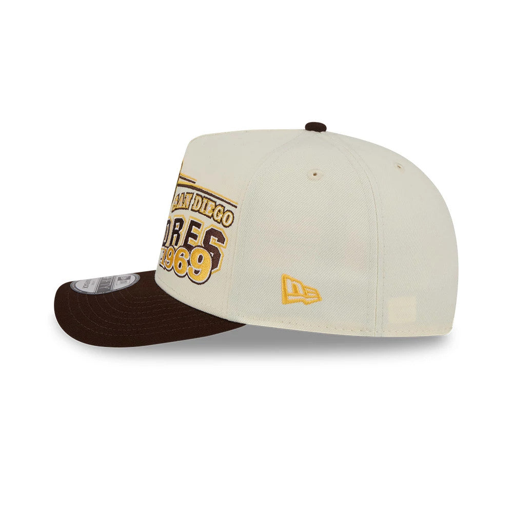 Pictured is this MLB Classic San Diego Padres 9FIFTY A-Frame Snapback cap in White. 5